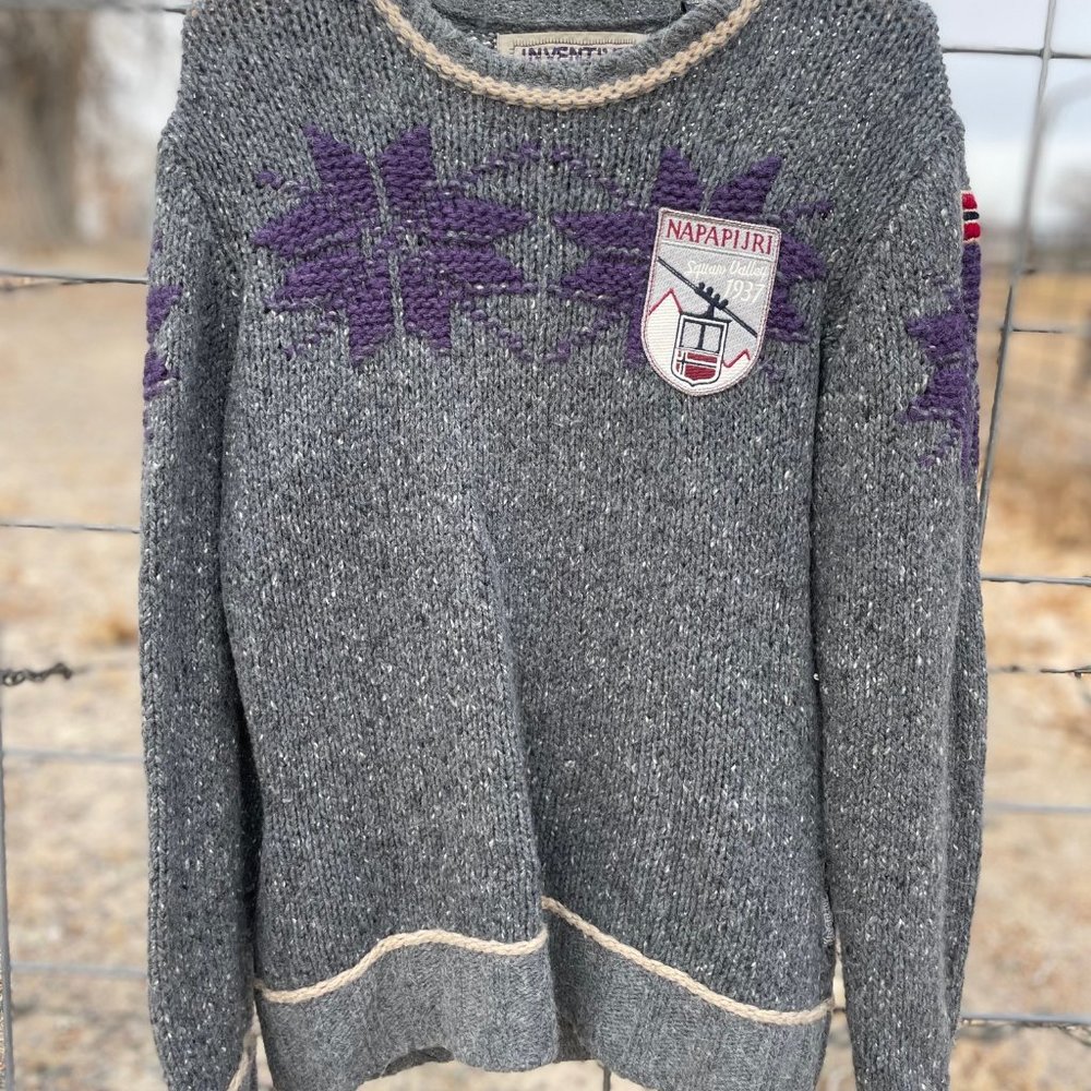 Napapijri Fine Wool Blend Grey Sweater Unisex/Women's Size XL (Fits smaller)